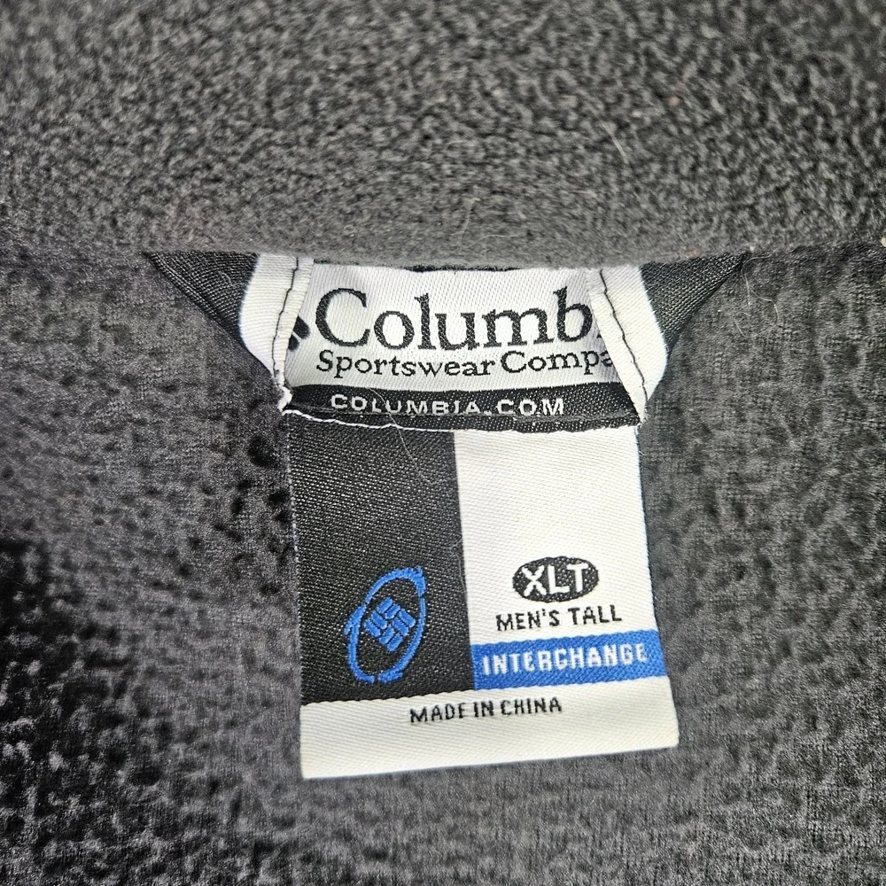 Columbia Mens XLT Interchange 3-in-1 Jacket Gray Brown Hooded Winter Coat